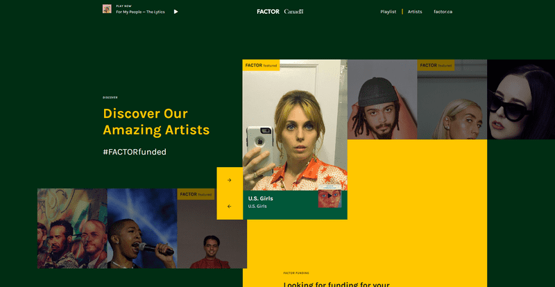 Screenshot of Homepage